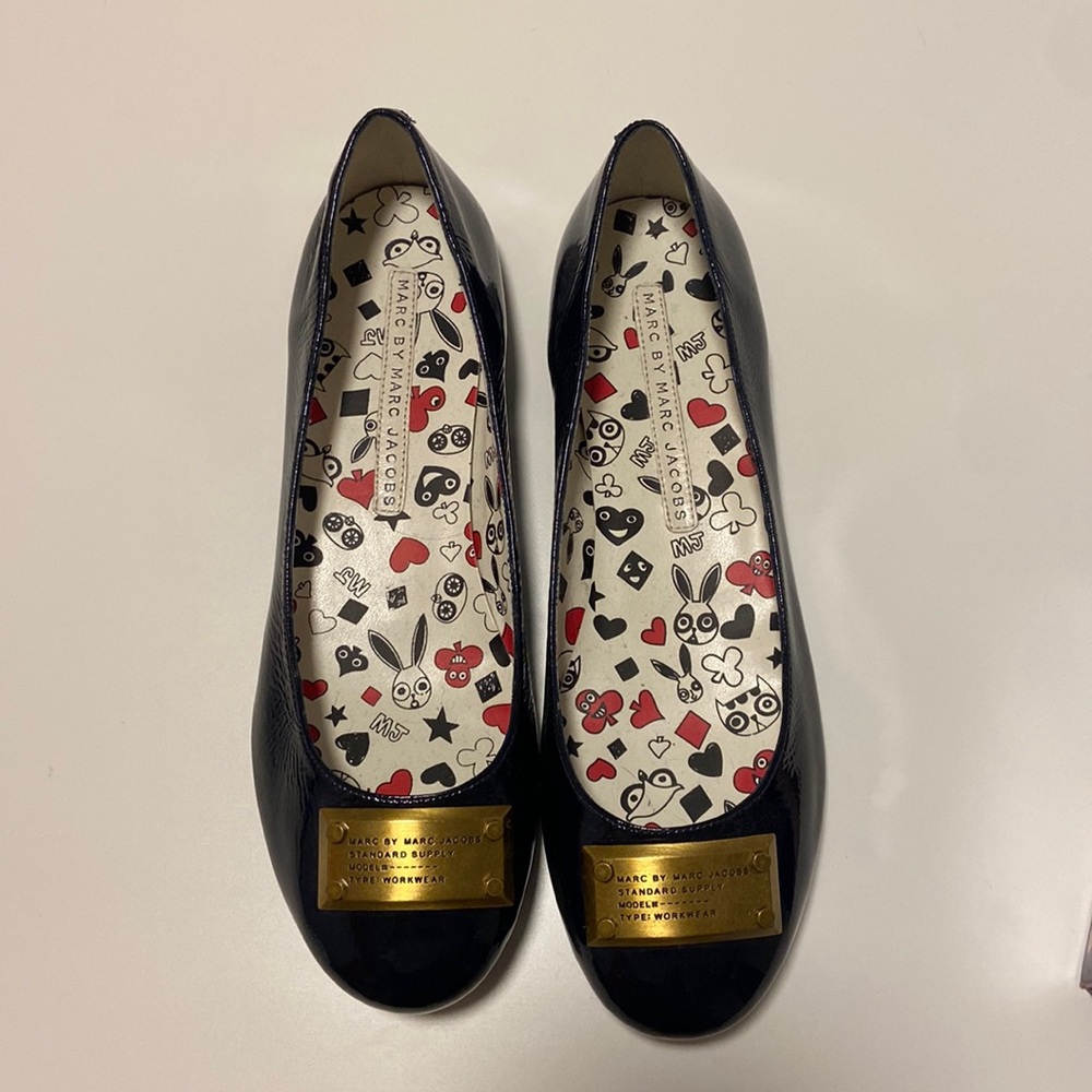 Navy Marc Jacobs Flats -New Size 38.5